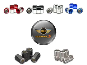 Mini Cooper Ventilkappen für Auto Metallischer Stil